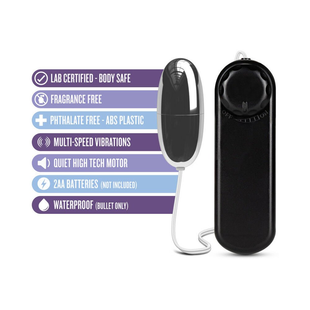 B Yours Silver Power Bullet Remote-Controlled Egg Vibrator Black - Image 4