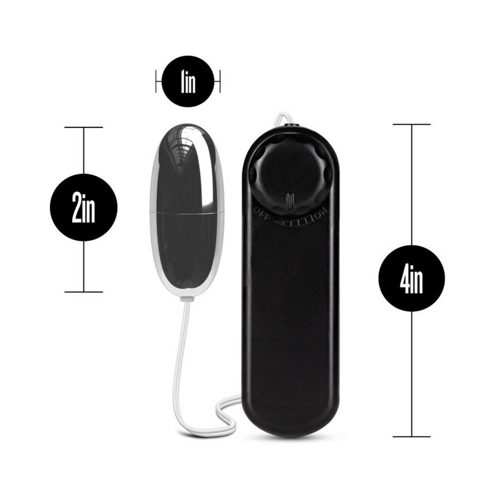 B Yours Silver Power Bullet Remote-Controlled Egg Vibrator Black - Image 6