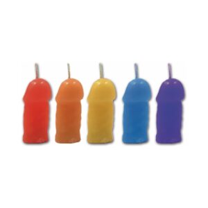 Alternative view of Pecker Party Candles Assorted Colors 5pk
