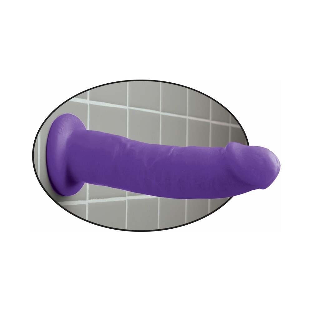 Dillio 9 in. Realistic Dildo With Suction Cup Purple - Image 3