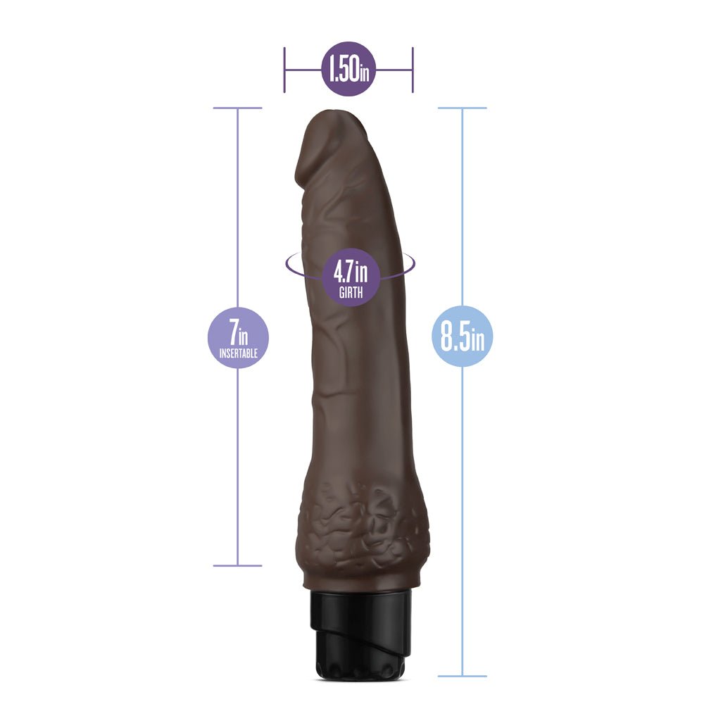 Dr. Skin Cock Vibe 7 Realistic 8.5 in. Vibrating Dildo Brown - Image 7