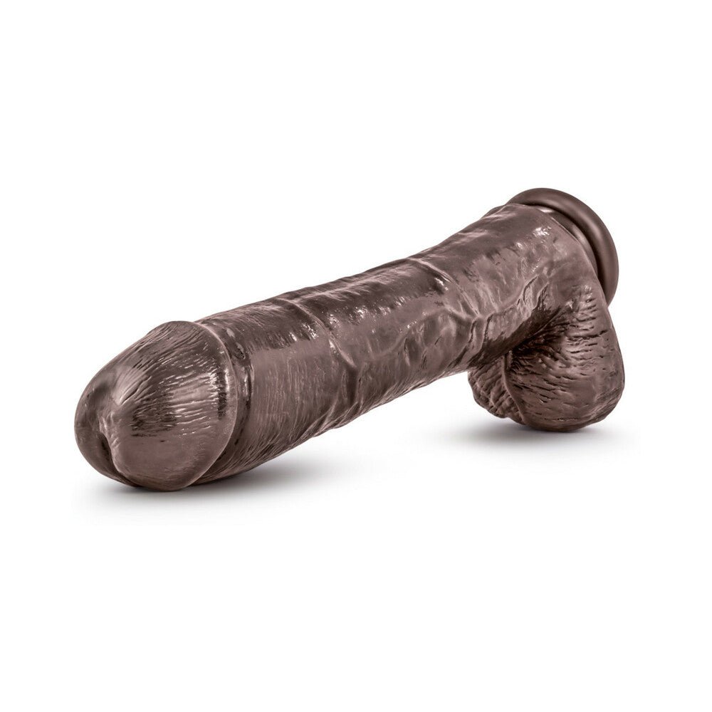 Dr. Skin Mr. Savage Realistic 11.5 in. Dildo with Balls Brown - Image 4