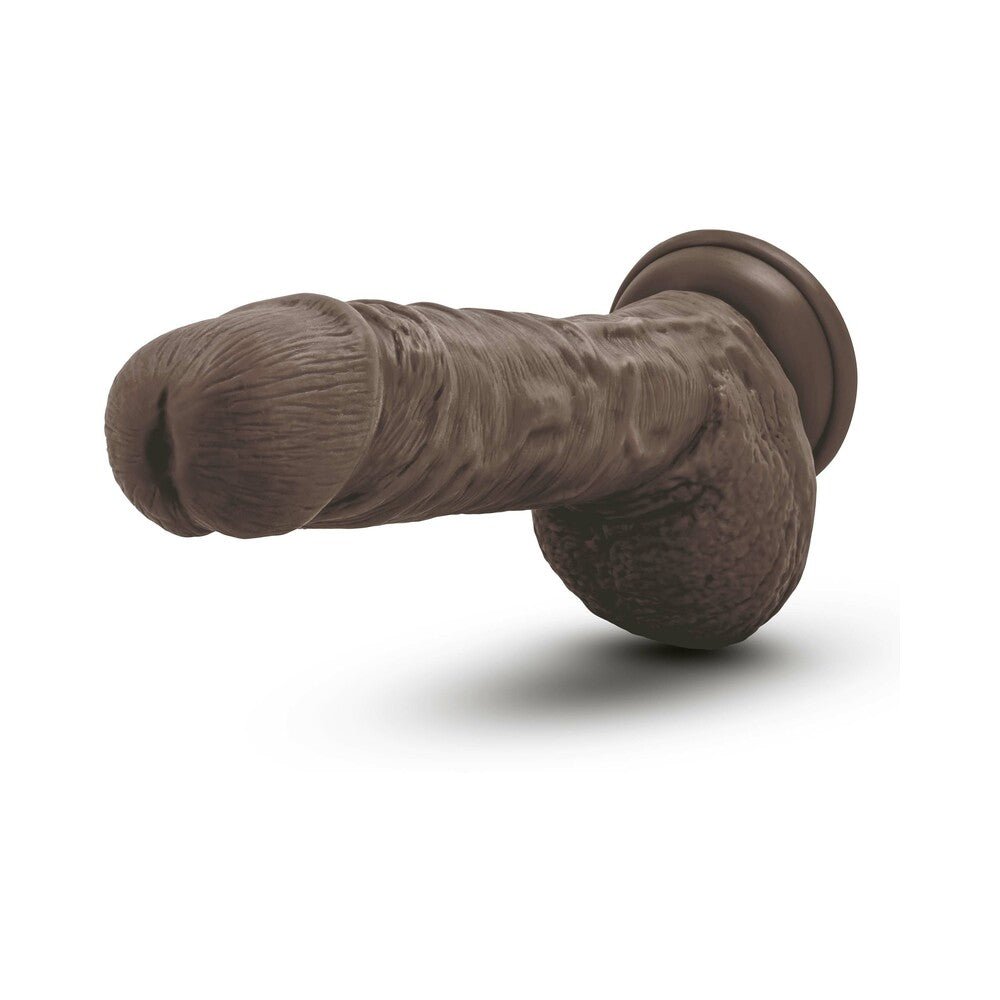 Au Naturel Big Billy 9 in. Posable Dual Density Dildo with Balls Brown - Image 2
