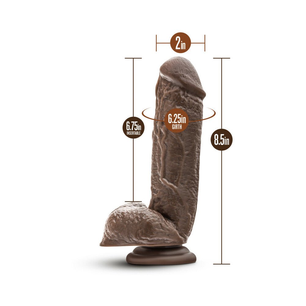 Dr. Skin Mr. D Realistic 8.5 in. Dildo with Balls Brown - Image 7