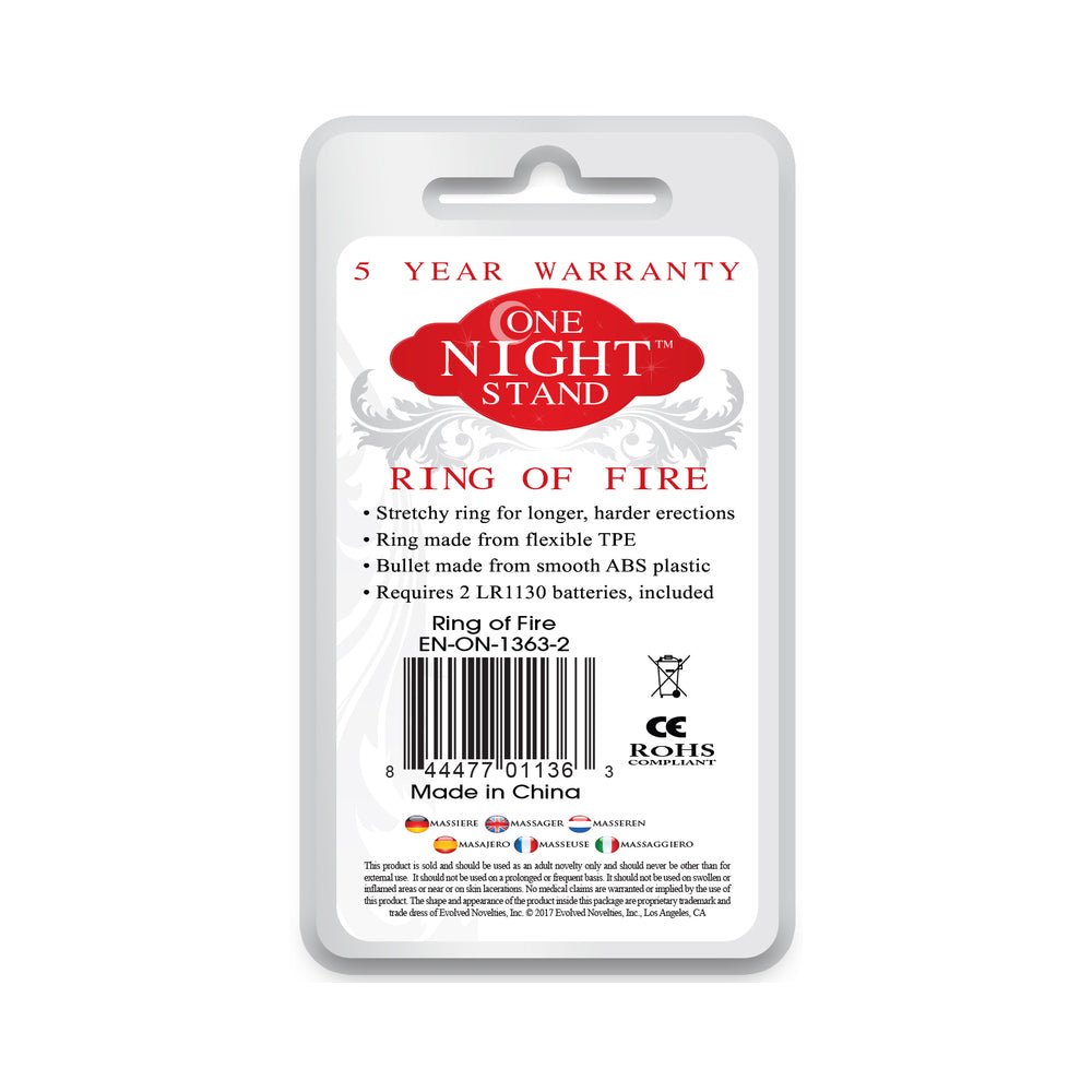 Evolved One Night Stand Ring of Fire Vibrating Cockring Smoke - Image 3