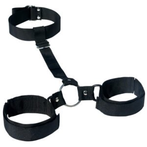 Alternative view of Sportsheets Sex & Mischief Shadow Adjustable Neck & Wrist Restraint Black