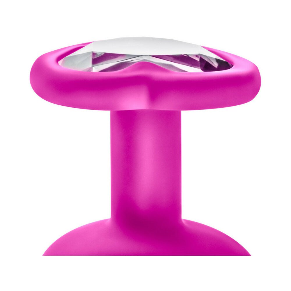Luxe 3-Piece Bling Plug Training Kit with White Gem Base Pink - Image 6
