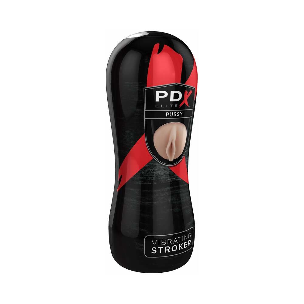 PDX Elite Vibrating Stroker Pussy Beige/Black - Image 3
