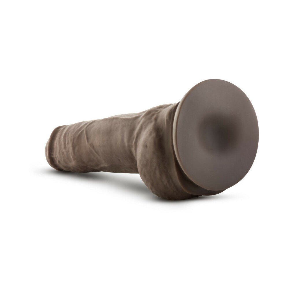 Au Naturel Big Boy 10 in. Posable Dual Density Dildo with Balls Brown - Image 5