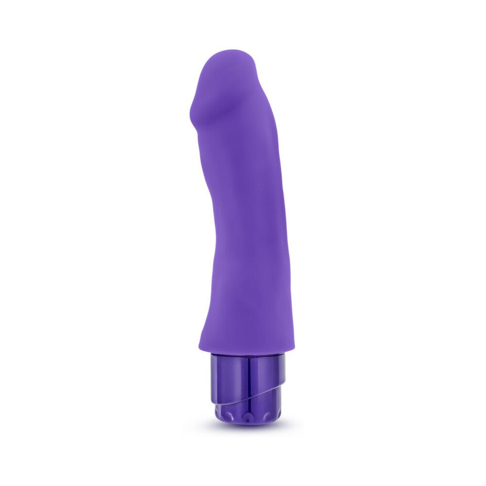 Luxe Marco 7.75 in. Silicone Vibrating Dildo Purple - Image 2