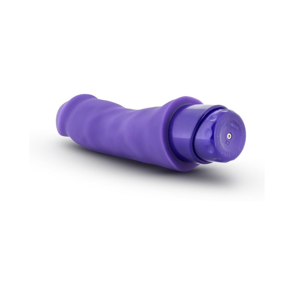 Luxe Marco 7.75 in. Silicone Vibrating Dildo Purple - Image 5