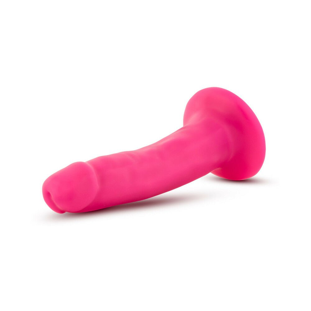 Neo 6 in. Dual Density Dildo Neon Pink - Image 4