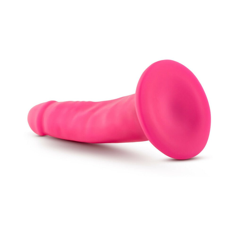 Neo 6 in. Dual Density Dildo Neon Pink - Image 5