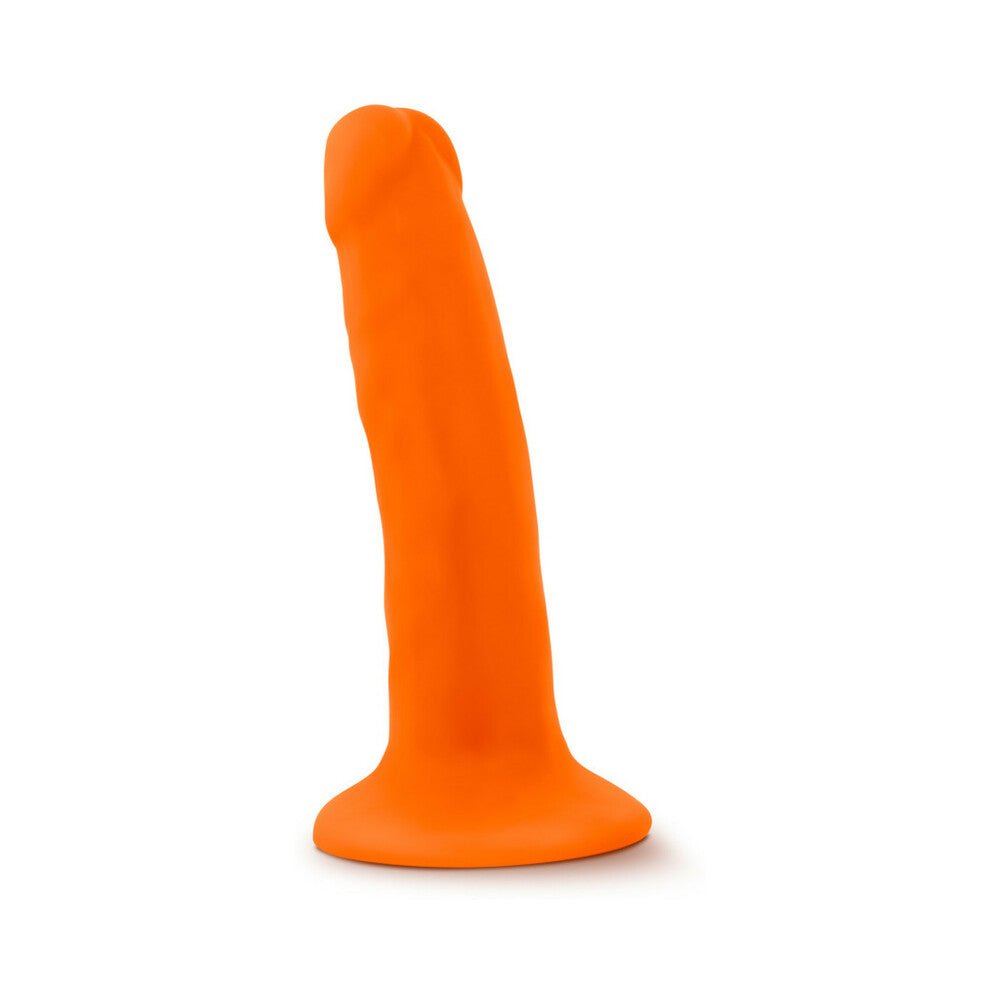 Neo 6 in. Dual Density Dildo Neon Orange - Image 2