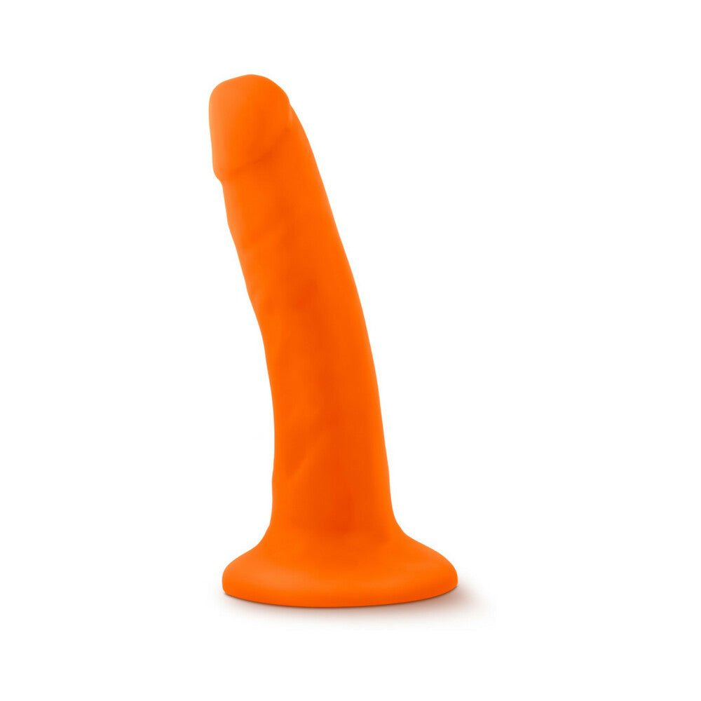 Neo 6 in. Dual Density Dildo Neon Orange - Image 3