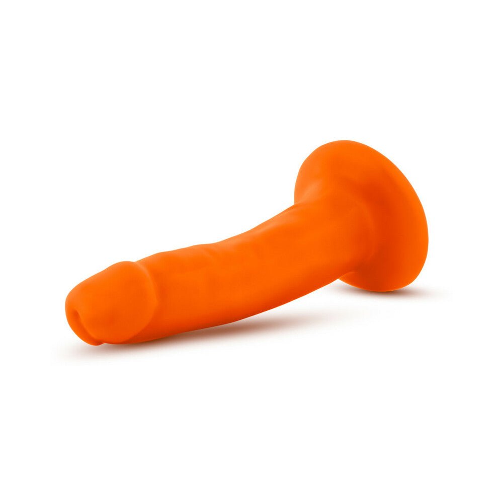 Neo 6 in. Dual Density Dildo Neon Orange - Image 4