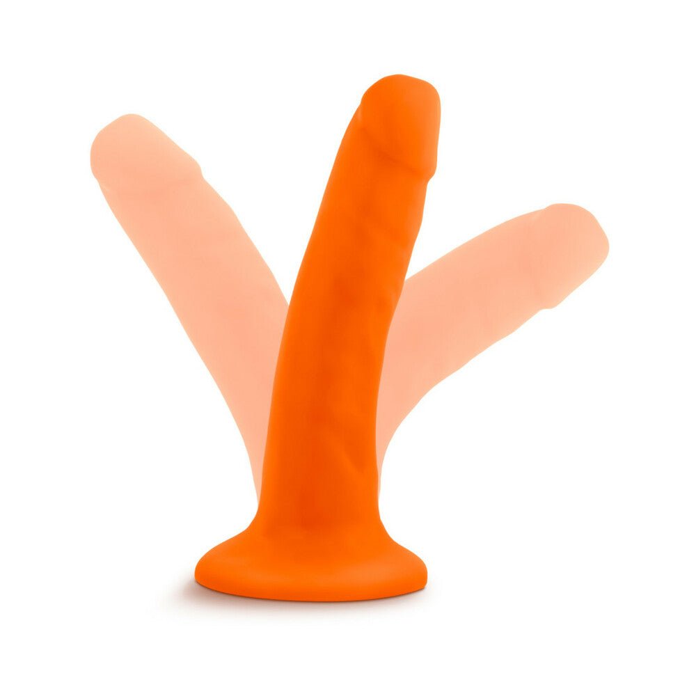 Neo 6 in. Dual Density Dildo Neon Orange - Image 7