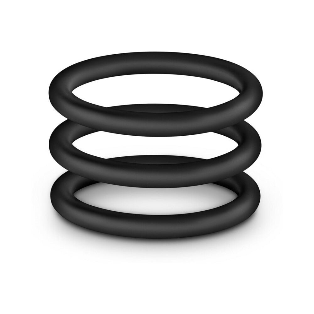 Performance VS3 Pure Premium Silicone Cockrings 3-Pack Large Black - Image 2
