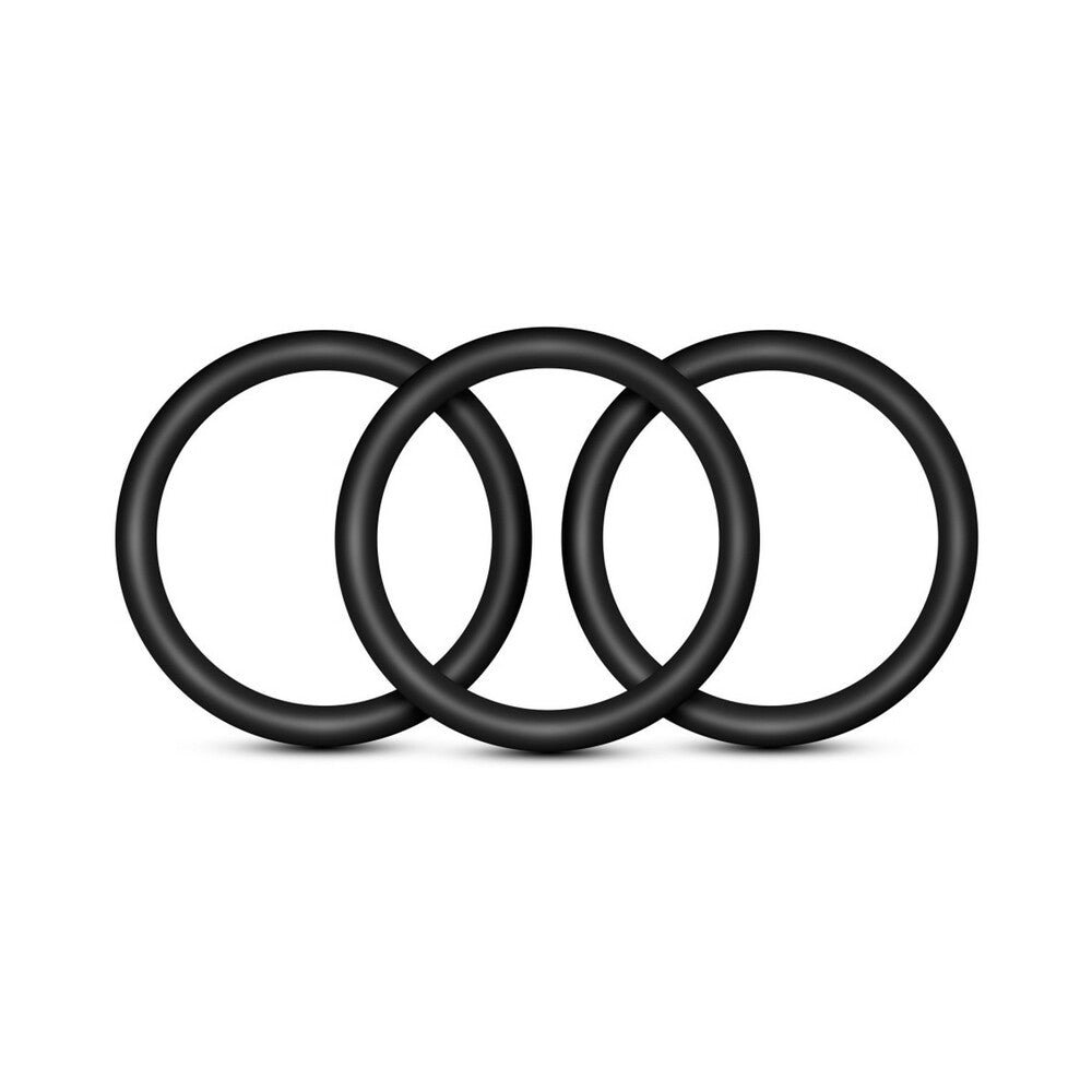 Performance VS3 Pure Premium Silicone Cockrings 3-Pack Large Black - Image 3