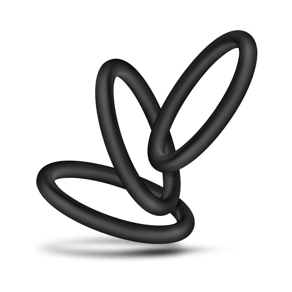 Performance VS3 Pure Premium Silicone Cockrings 3-Pack Large Black - Image 5