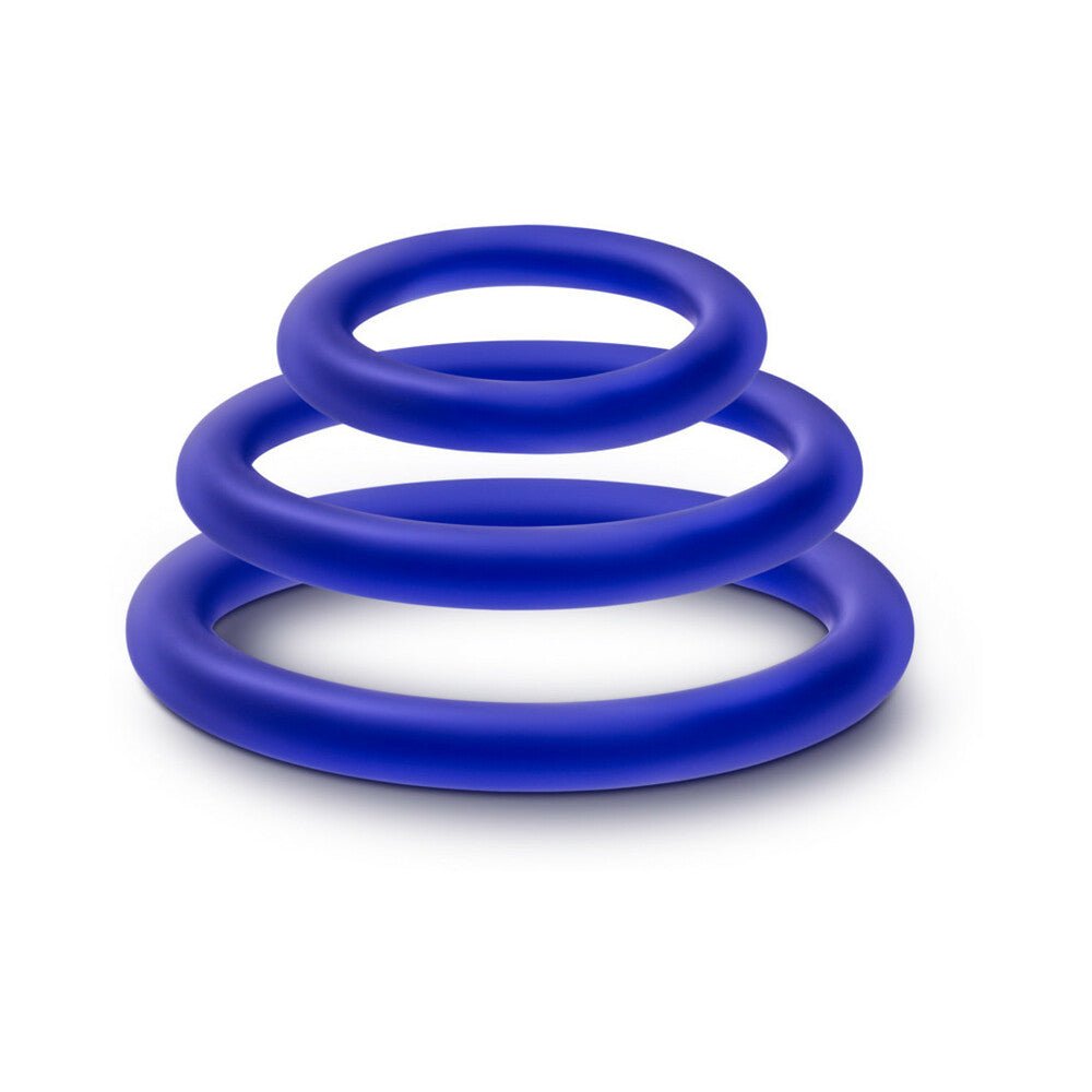 Performance VS4 Pure Premium Silicone Cockrings 3-Pack Set Indigo - Image 2