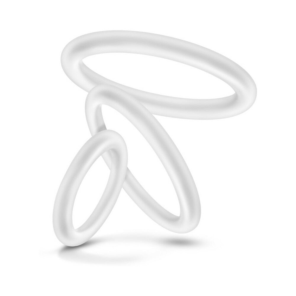 Performance VS4 Pure Premium Silicone Cockrings 3-Pack Set White - Image 4