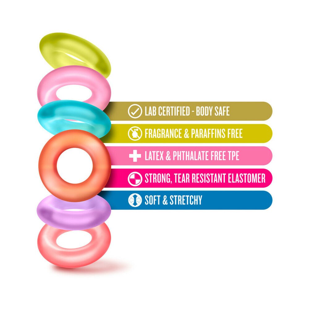 Play with Me King of the Ring Cockring 6-Pack Assorted Colors - Image 5
