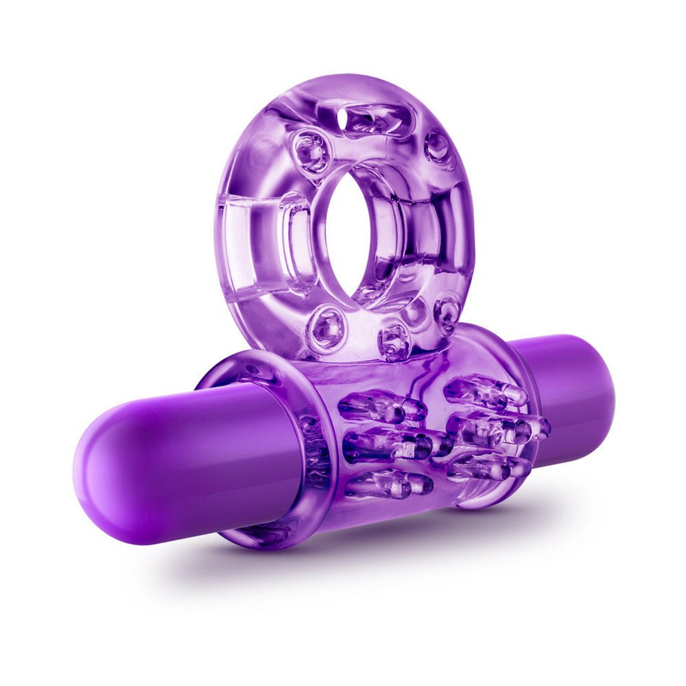 Play with Me Couples Play Vibrating Cockring Purple - Image 2
