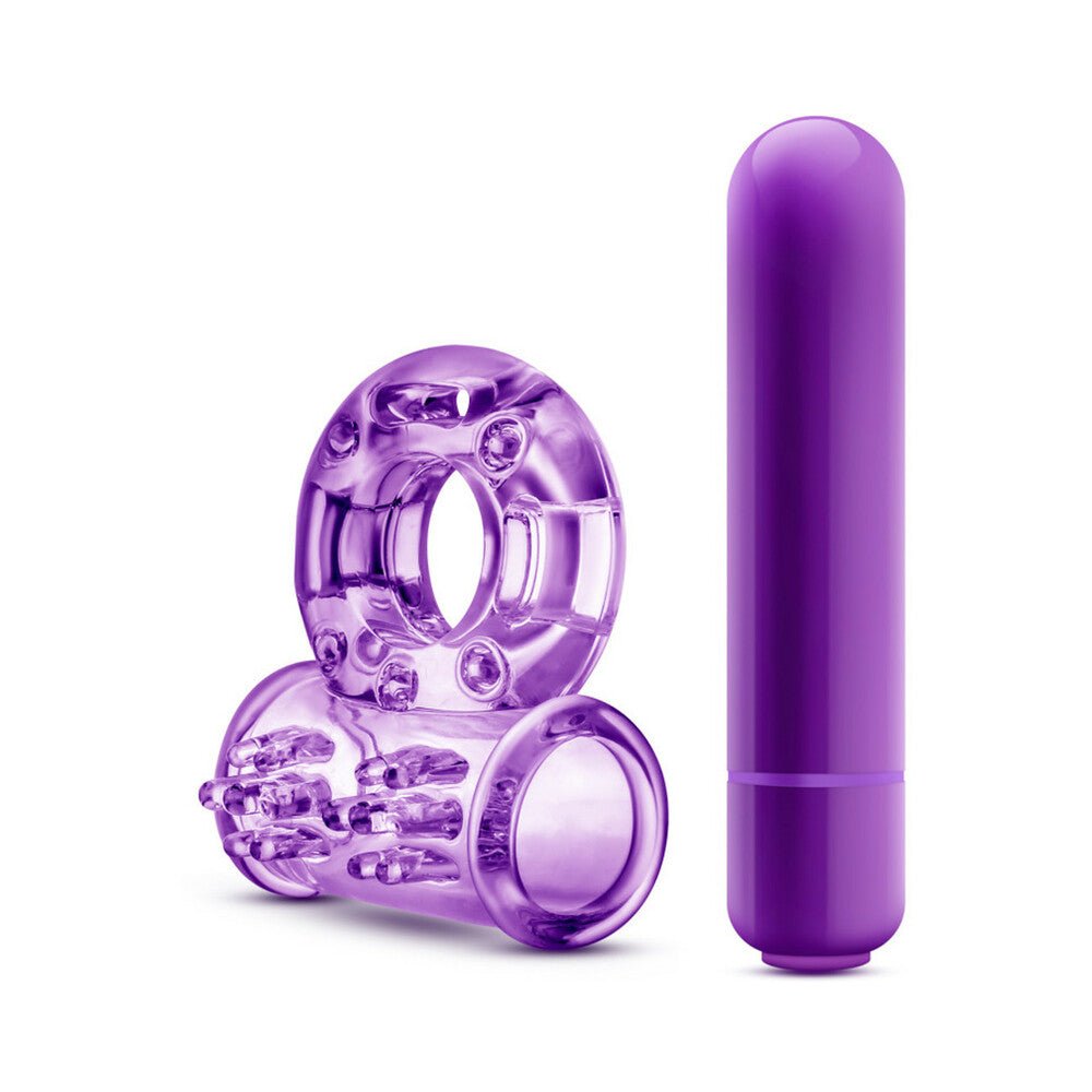 Play with Me Couples Play Vibrating Cockring Purple - Image 3