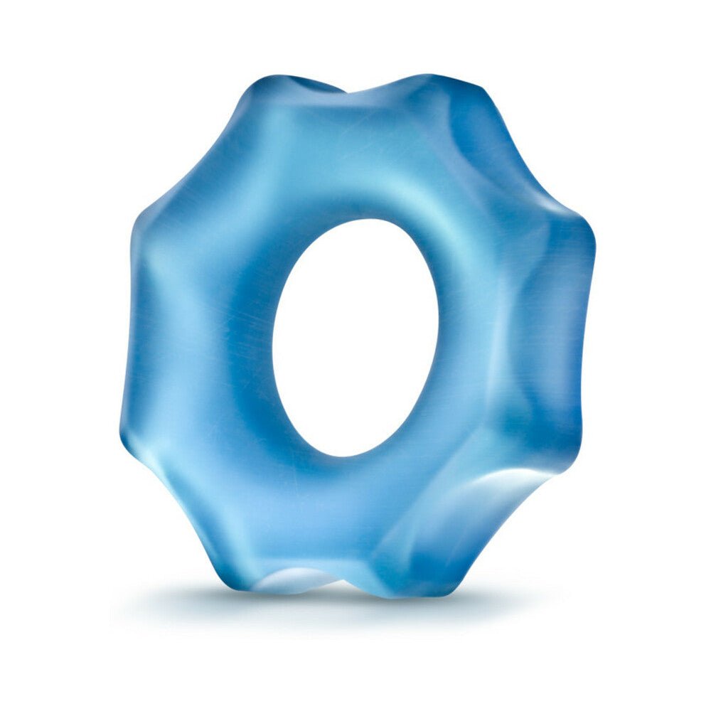 Stay Hard Glo Nutz Cockring 40-Piece Display Fishbowl Blue - Image 3