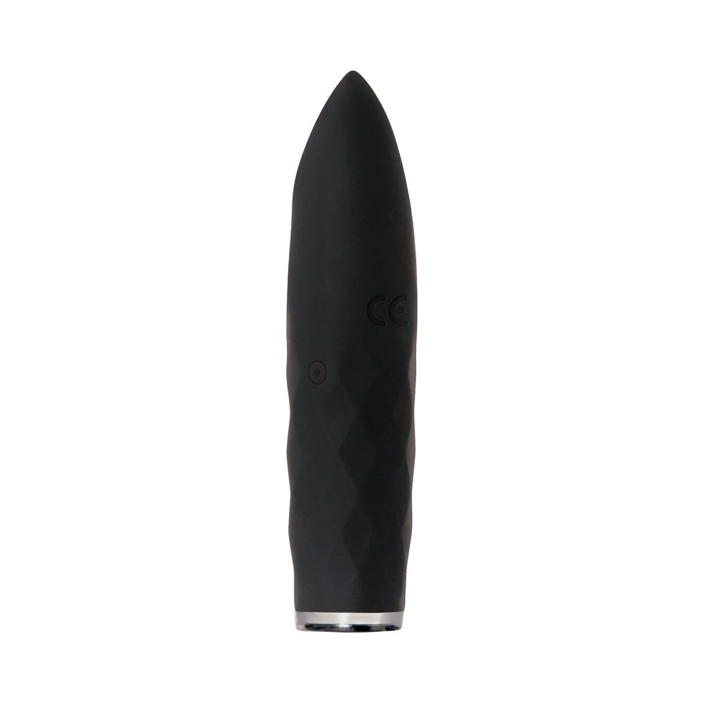 Evolved On The Spot Light-Up Rechargeable Silicone Bullet Vibrator Black - Image 6