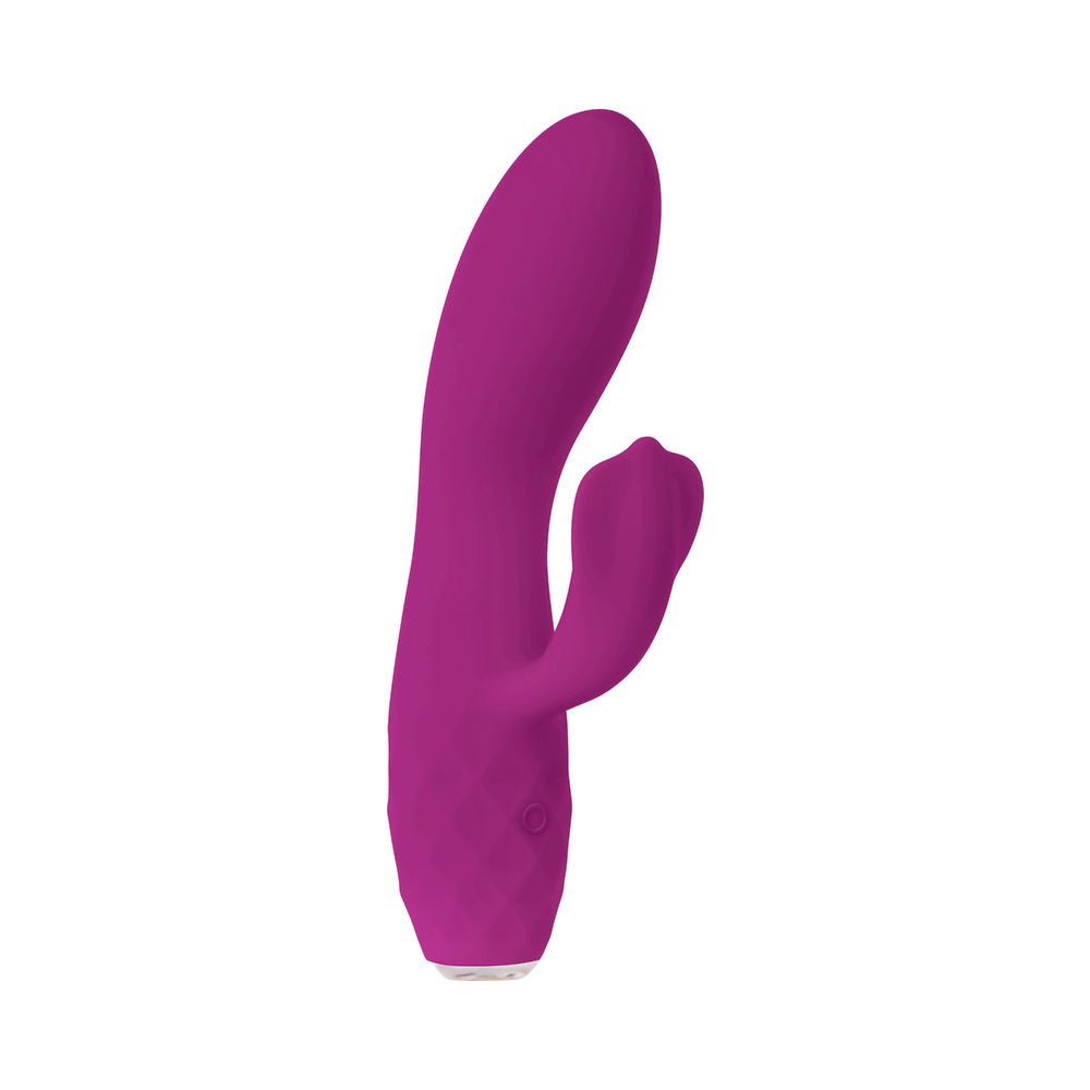 Evolved Glimmer Light-Up Rechargeable Silicone Dual Stimulator Purple - Image 3