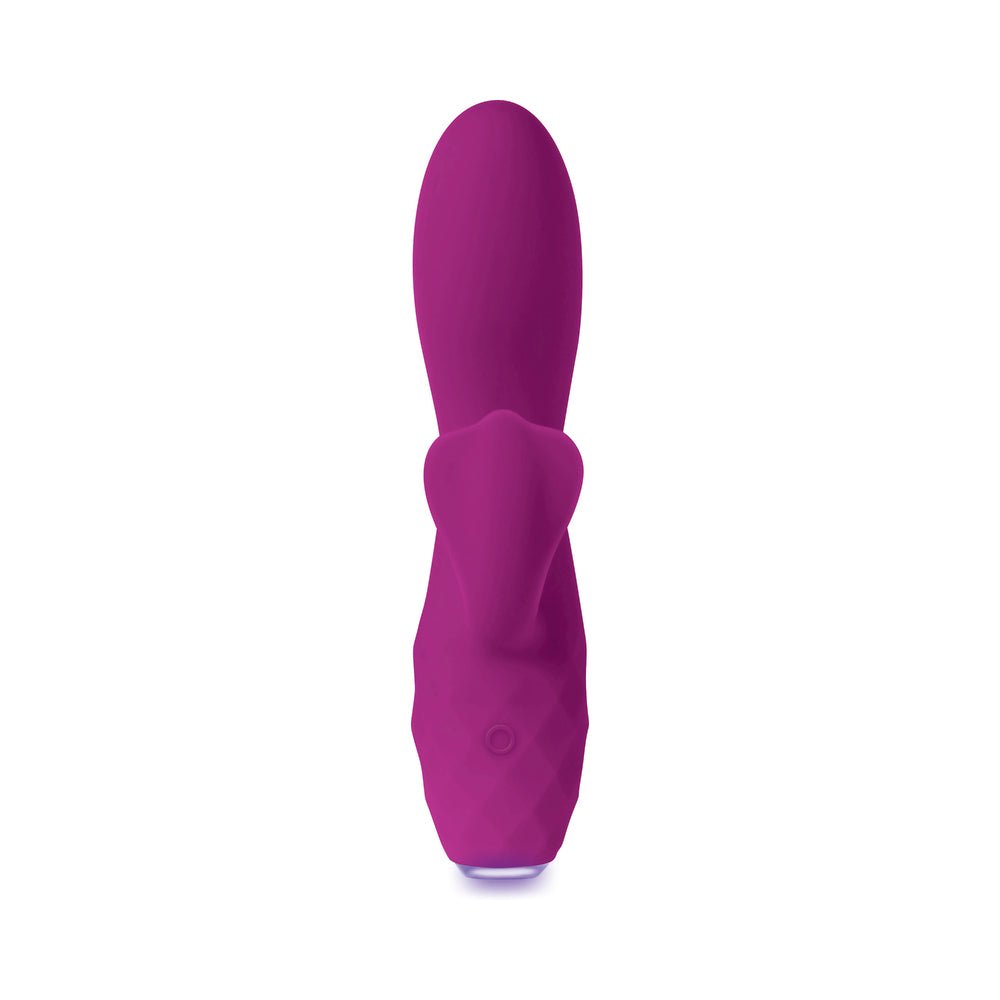 Evolved Glimmer Light-Up Rechargeable Silicone Dual Stimulator Purple - Image 4