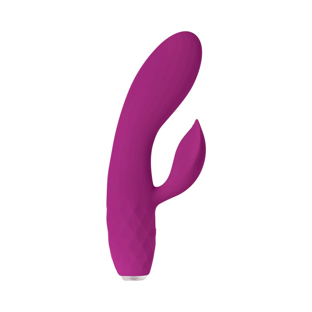 Evolved Glimmer Light-Up Rechargeable Silicone Dual Stimulator Purple - Image 8