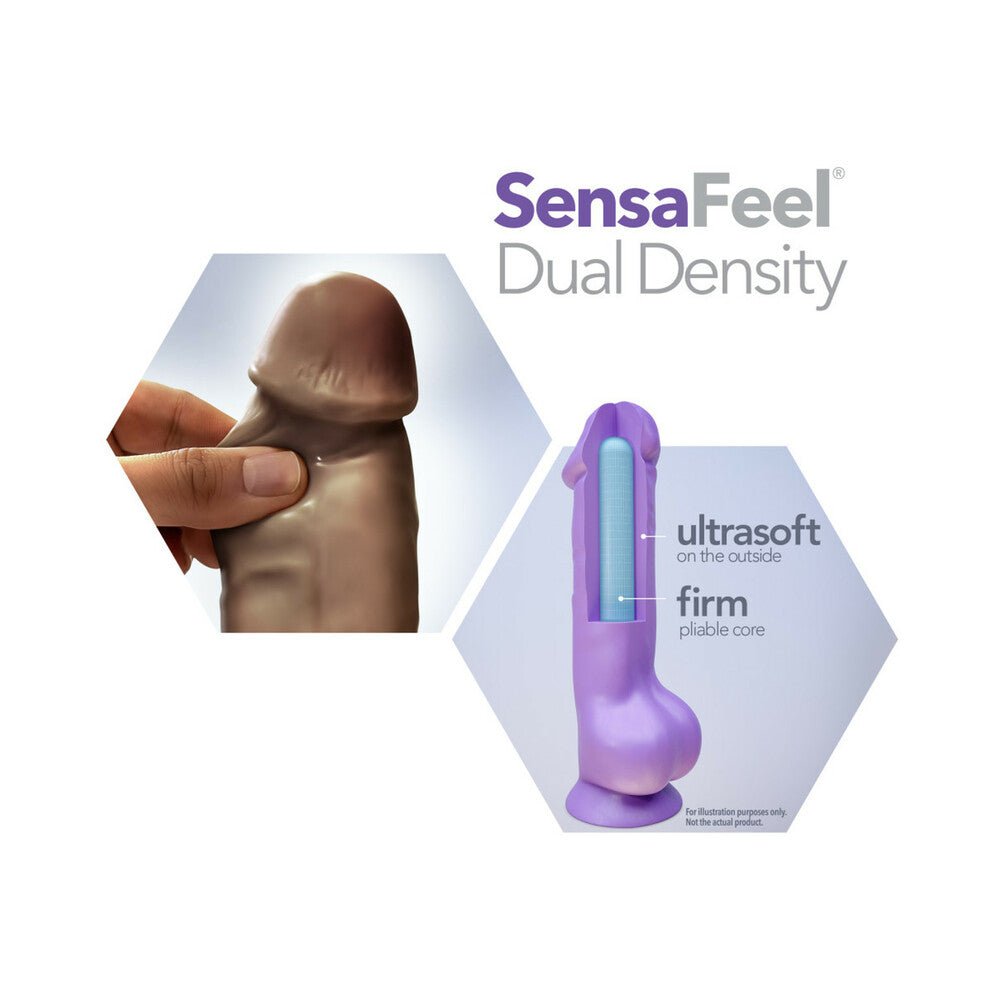 Au Naturel 8 in. Posable Dual Density Dildo Brown - Image 8