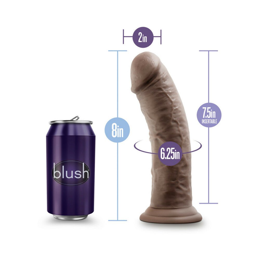 Au Naturel 8 in. Posable Dual Density Dildo Brown - Image 9