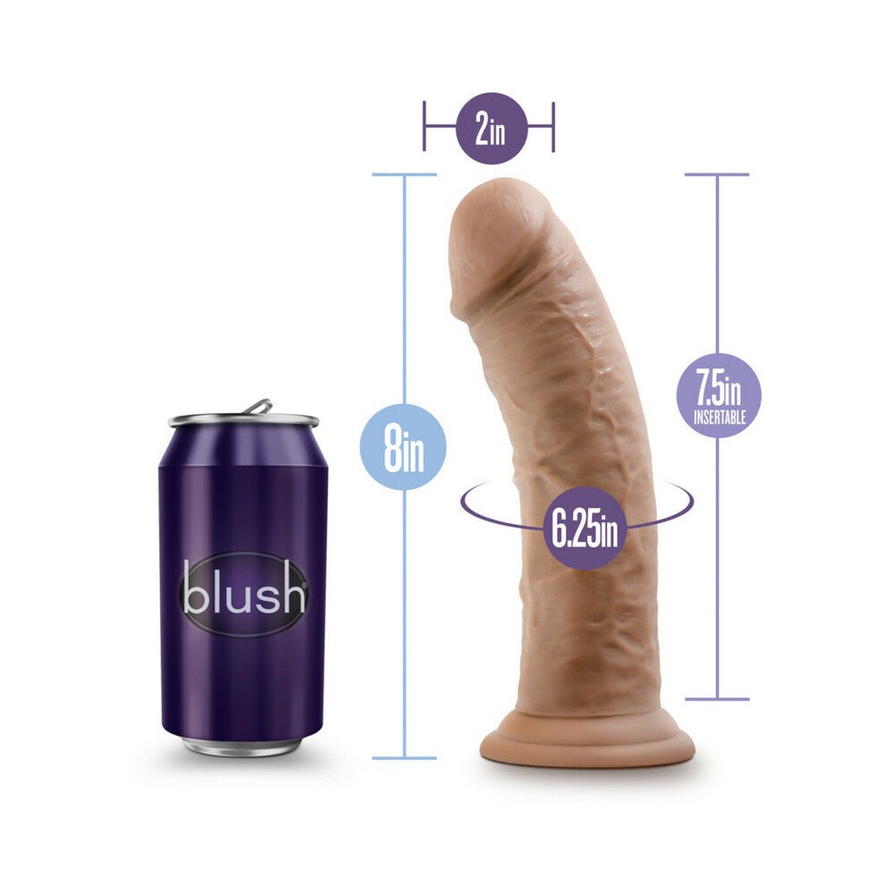 Au Naturel 8 in. Posable Dual Density Dildo Tan - Image 9