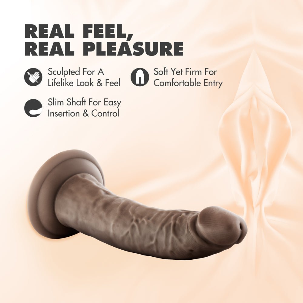 Dr. Skin Realistic 7.5 in. Dildo Brown - Image 9