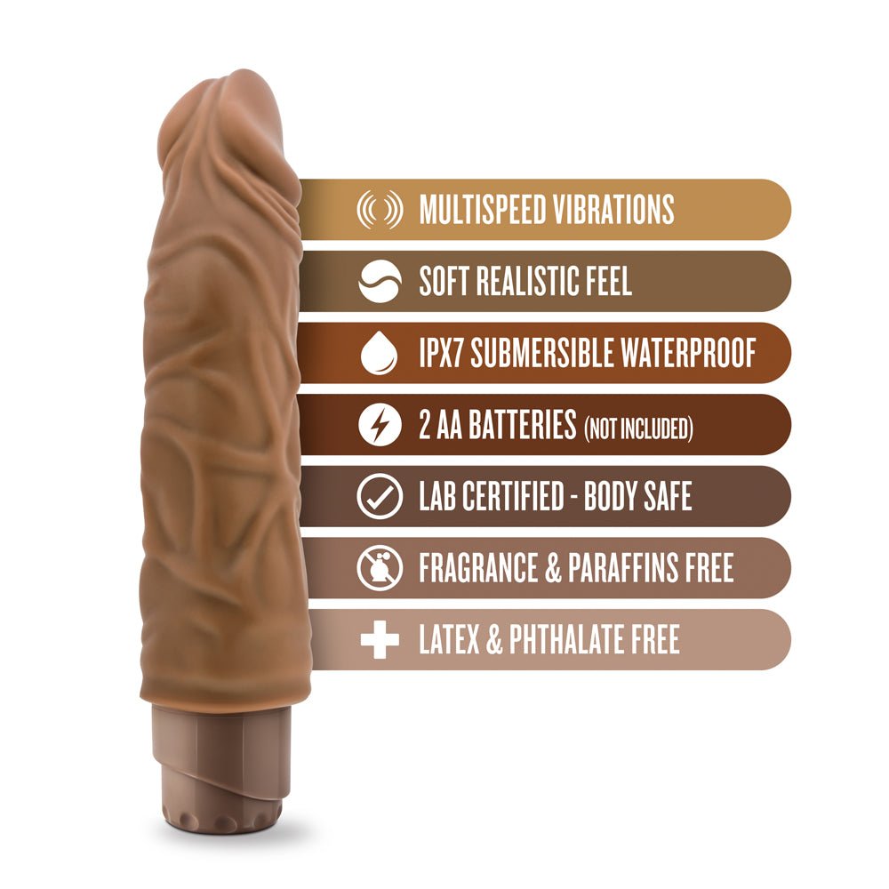 Dr. Skin Cock Vibe 10 Realistic 8.5 in. Vibrating Dildo Tan - Image 9