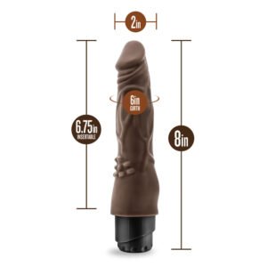 Dr. Skin Cock Vibe 4 Realistic 8 in. Vibrating Dildo Brown - Image 7