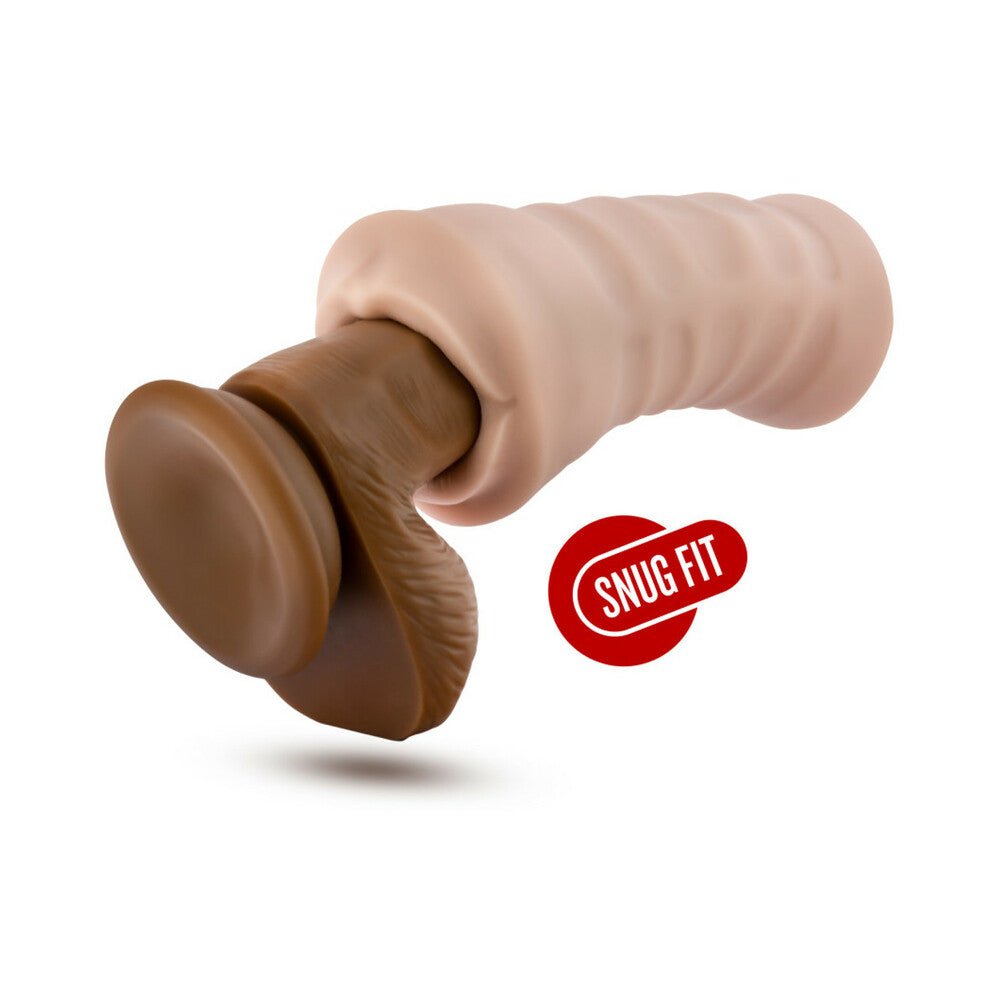 M for Men Angie Oral Stroker with Bullet Vibrator Beige - Image 4