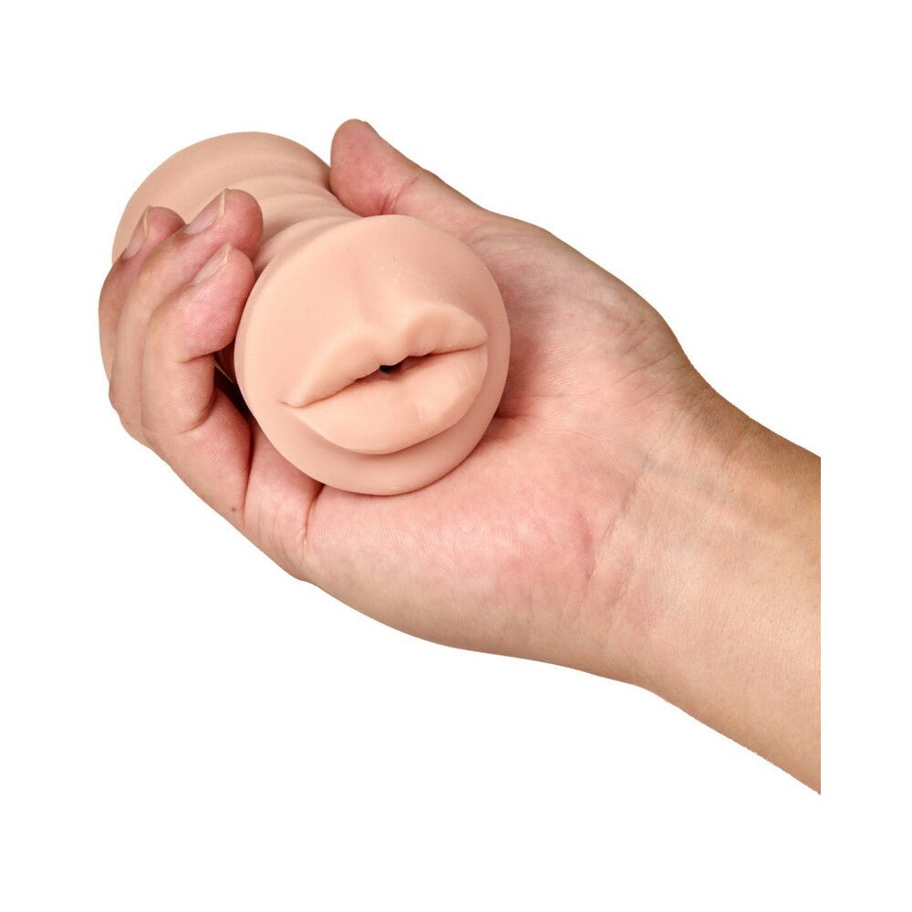 M for Men Angie Oral Stroker with Bullet Vibrator Beige - Image 5