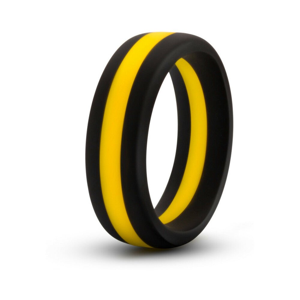 Performance Silicone Go Pro Cock Ring Black/Gold/Black - Image 2