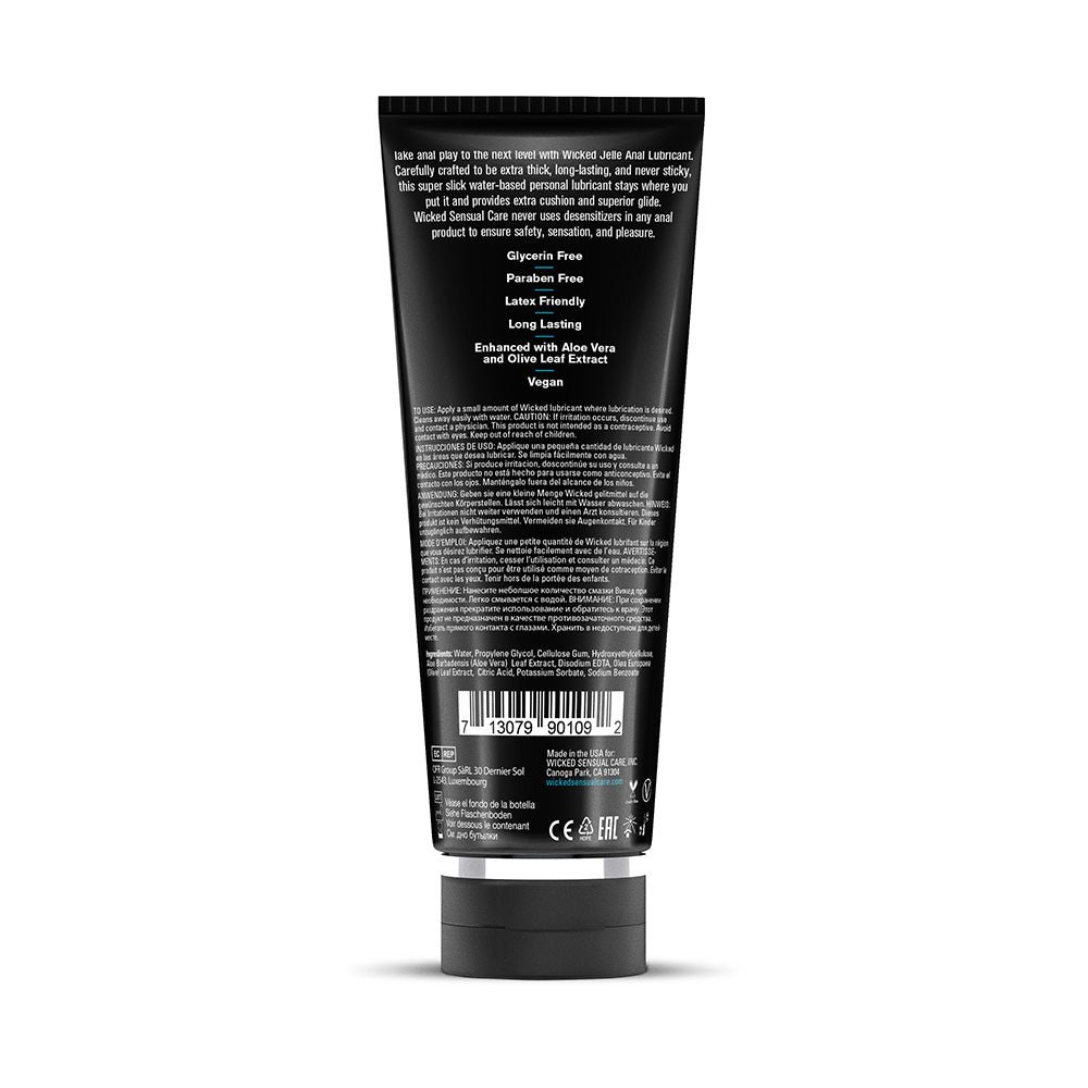 Wicked Jelle Water-Based Anal Lubricant 8 oz. - Image 2