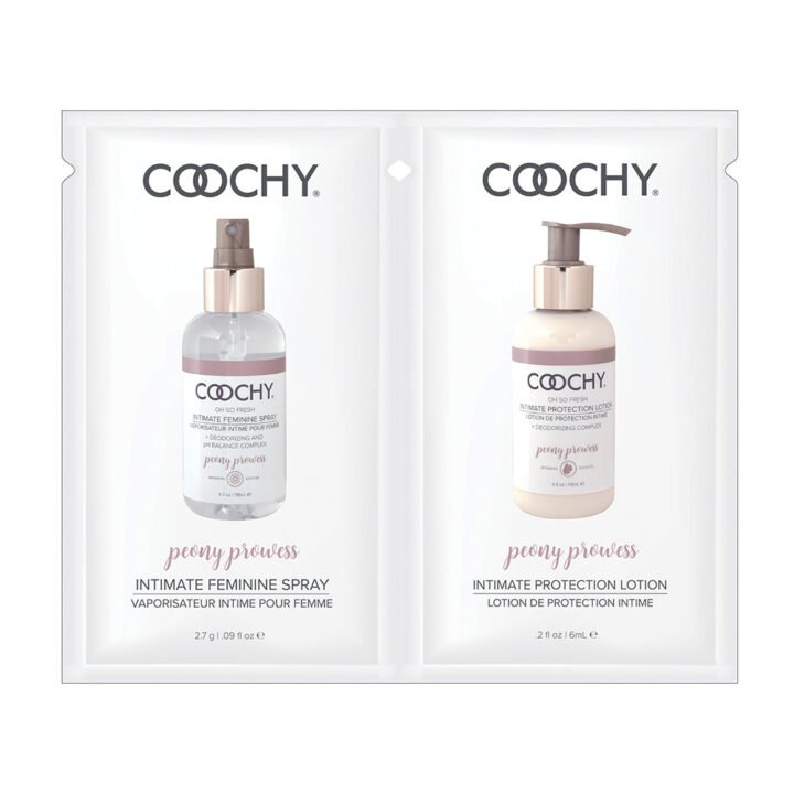 Coochy Peony Prowess Duo Foil - Intimate Feminine Spray 0.9 oz & Intimate Protection Lotion 0.2oz