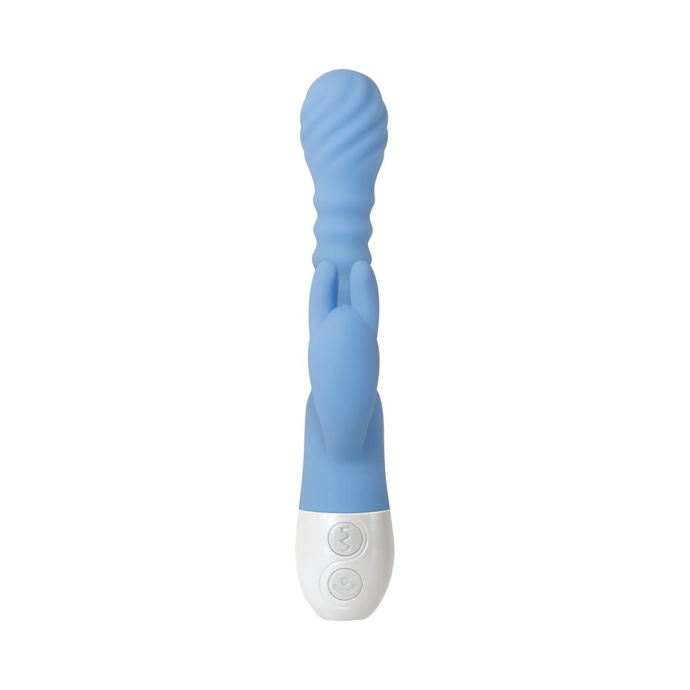 Evolved Bendy Bunny Rechargeable Poseable Silicone Rabbit Vibrator Blue - Image 5