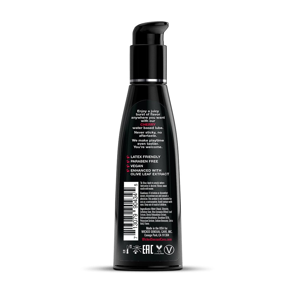 Wicked Aqua Cherry Water-Based Lubricant 4 oz. - Image 2