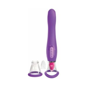 Alternative view of Fantasy For Her Her Ultimate Pleasure Dual-Ended Vibrator With Licking Suction Purple