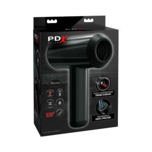PDX Elite Hydrobator Rechargeable Silicone Vibrating Aquatic Stimulation Stroker Black