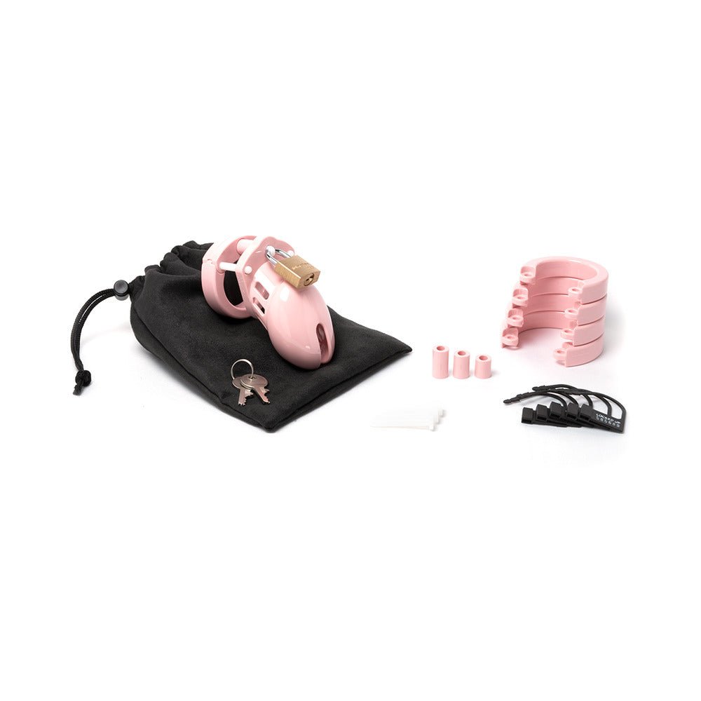CB-6000S Pink Male Chastity Cage - Image 3